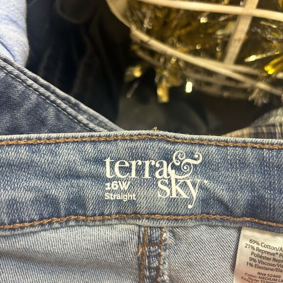 Terra Sky ladies 16w blue denim jeans - Picture 2 of 5